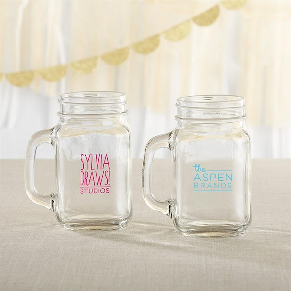 Kate Aspen 16 oz Personalized Mason Jar Mug - 30036NA-CP