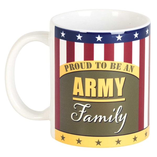 Dicksons 11 oz Proud To Be An Army Family Ceramic Mug, Multi Color - One Size - MUG-1177
