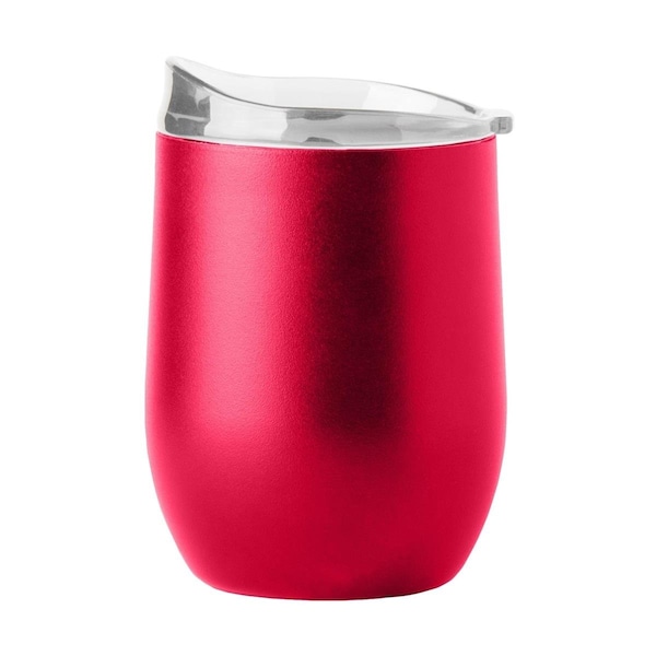 Logo Chair 16 oz Plain Red Powder Coat Curved Beverage Tumbler - 001-S16PB-RED