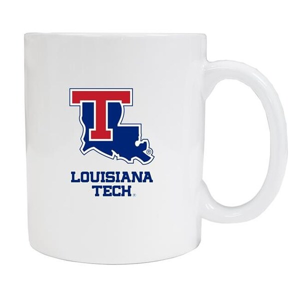 R & R Imports R & R Imports MUG2-C-LAT19 W Louisiana Tech Bulldogs White Ceramic Coffee Mug - Pack of 2 - MUG2-C-LAT19 W