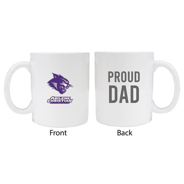 R & R Imports R & R Imports MUG2-C-ACU20 DAD Abilene Christian University Proud Dad White Ceramic Coffee Mug - Pack of 2 - MUG2-C-ACU20 DAD