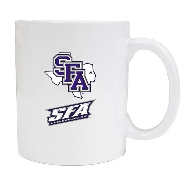 R & R Imports R & R Imports MUG2-C-SFA19 W Stephen F. Austin State University White Ceramic Coffee Mug - Pack of 2 - MUG2-C-SFA19 W