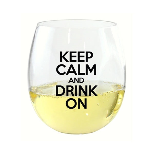 Zees Creations Zees Creations Keep Calm &amp; Drink On EverDrinkware Wine Tumbler, 4PK - ED1001-D3