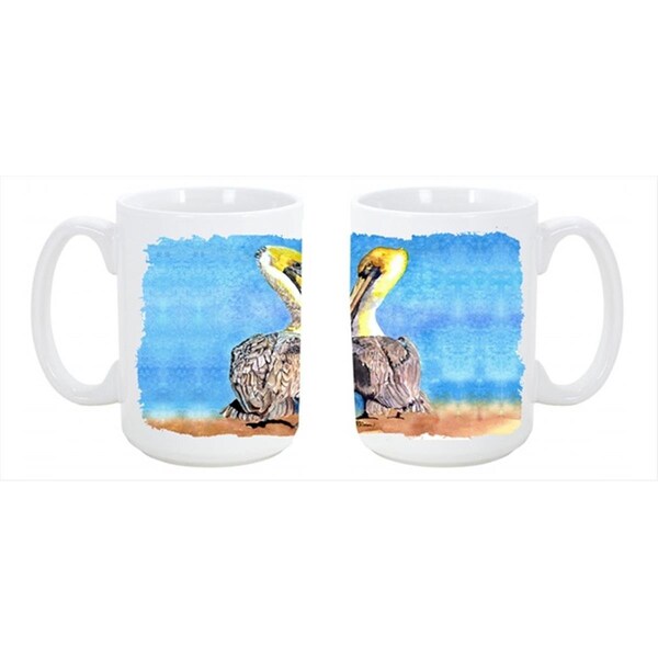 Carolines Treasures Pelican Dishwasher Safe Microwavable Ceramic Coffee Mug 15 oz. - 8539CM15