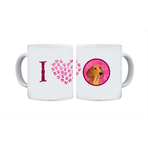 Carolines Treasures 15 oz. Dachshund Dishwasher Safe Microwavable Ceramic Coffee Mug - SS4763-PK-CM15