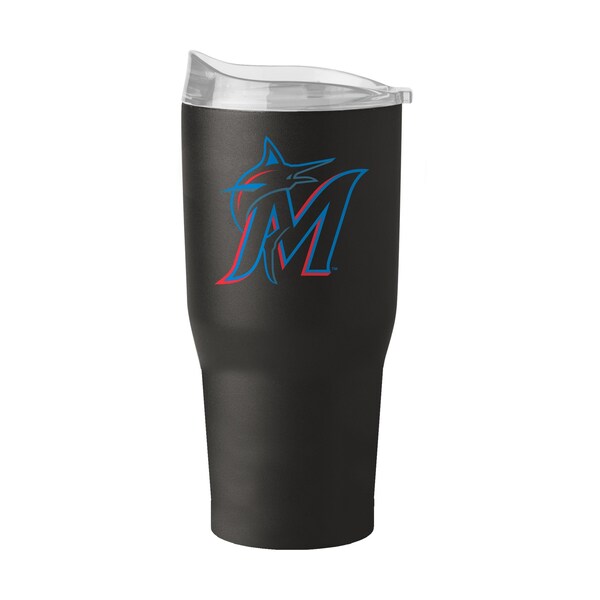 Logo Brands Miami Marlins 30oz Flipside Powder Coat Tumbler - 512-S30PT-34
