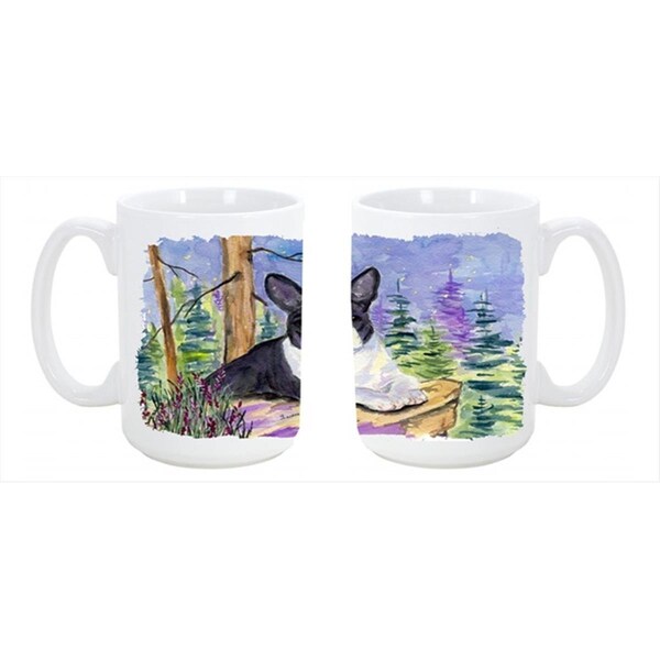 Carolines Treasures Boston Terrier Dishwasher Safe Microwavable Ceramic Coffee Mug 15 oz. - SS8638CM15