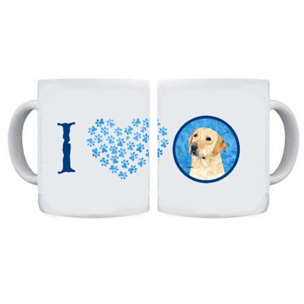 Carolines Treasures Labrador Blue Microwavable Ceramic Coffee Mug- 15 oz. - SC9133BU-CM15
