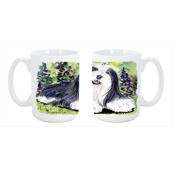 Carolines Treasures Bearded Collie Dishwasher Safe Microwavable Ceramic Coffee Mug 15 oz. - SS8816CM15
