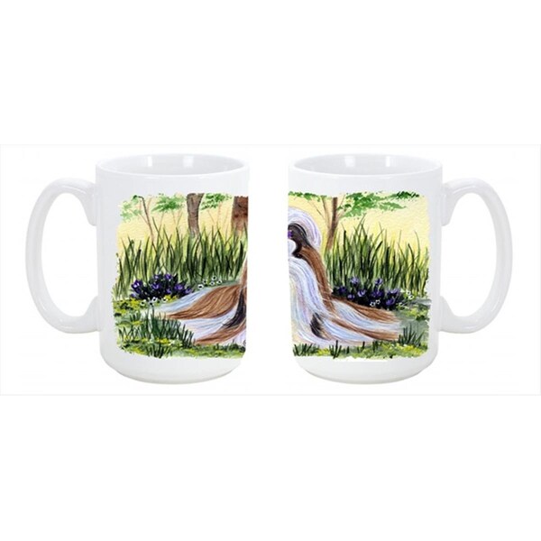Carolines Treasures Shih Tzu Dishwasher Safe Microwavable Ceramic Coffee Mug 15 oz. - SS8112CM15