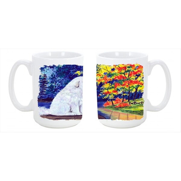 Carolines Treasures Great Pyrenees Dishwasher Safe Microwavable Ceramic Coffee Mug 15 oz. - SS8240CM15