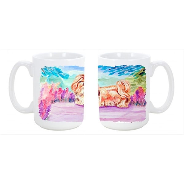 Carolines Treasures Shih Tzu Dishwasher Safe Microwavable Ceramic Coffee Mug 15 oz. - 7136CM15