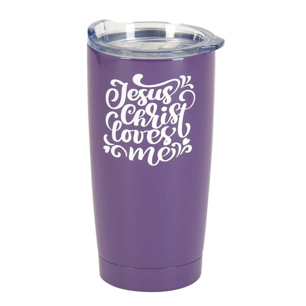 Dicksons Tumbler Jesus Loves Me Purple 20 oz - SSTUMPU-15