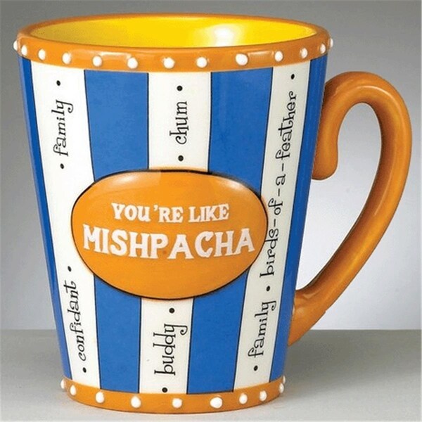Rite Lite Youre Like Mishpacha Handpainted Mug - Ceramic - Pack Of 2 - MGBL-104