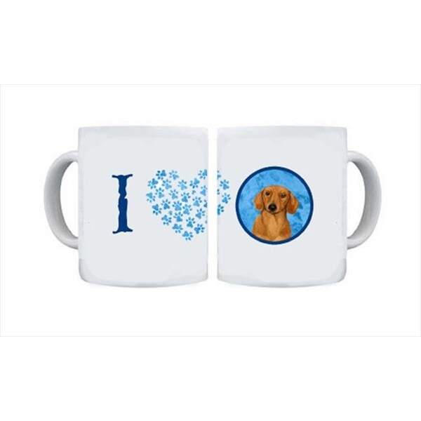 Carolines Treasures Carolines Treasures LH9357BU-CM15 15 oz. Dachshund Dishwasher Safe Microwavable Ceramic Coffee Mug - LH9357BU-CM15