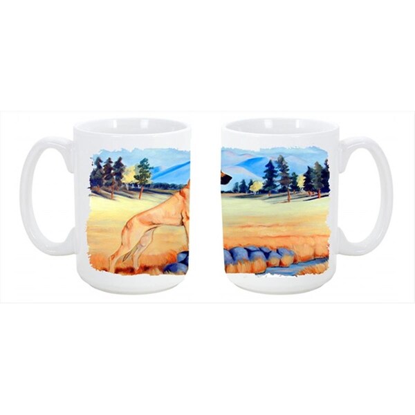 Carolines Treasures Great Dane Dishwasher Safe Microwavable Ceramic Coffee Mug 15 oz. - 7504CM15