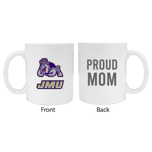 R & R Imports R & R Imports MUG-C-JMU20 WMOM James Madison Dukes Proud Mom White Ceramic Coffee Mug - MUG-C-JMU20 WMOM