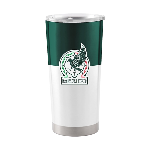 Logo Brands Mexican National Men's Soccer 20oz Colorblock Stainless Steel Tumbler - C4676-S20T-11