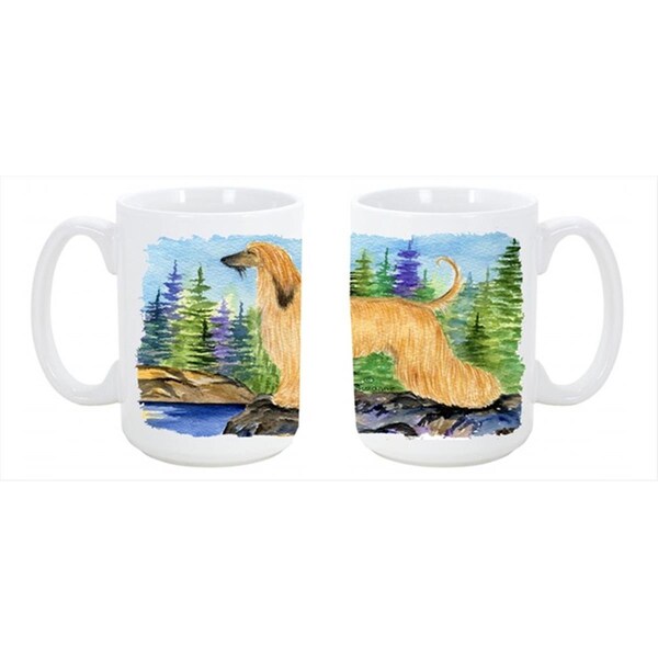 Carolines Treasures Afghan Hound Dishwasher Safe Microwavable Ceramic Coffee Mug 15 oz. - SS8220CM15