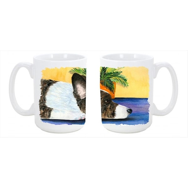 Carolines Treasures Corgi Dishwasher Safe Microwavable Ceramic Coffee Mug 15 oz. - SS8190CM15