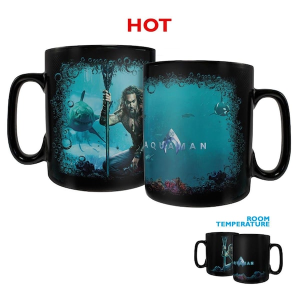 Trend Setters Aquaman Quest for the Trident Clue Morphing Heat-Sensitive Mug - MMUGC925