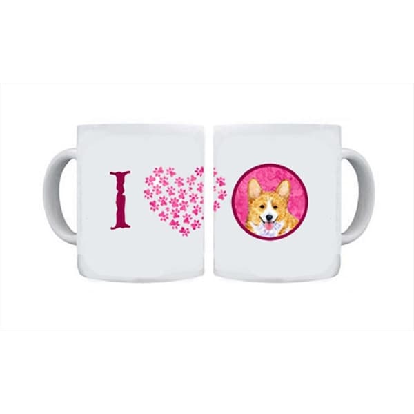Carolines Treasures 15 oz. Corgi Dishwasher Safe Microwavable Ceramic Coffee Mug - SS4762-PK-CM15