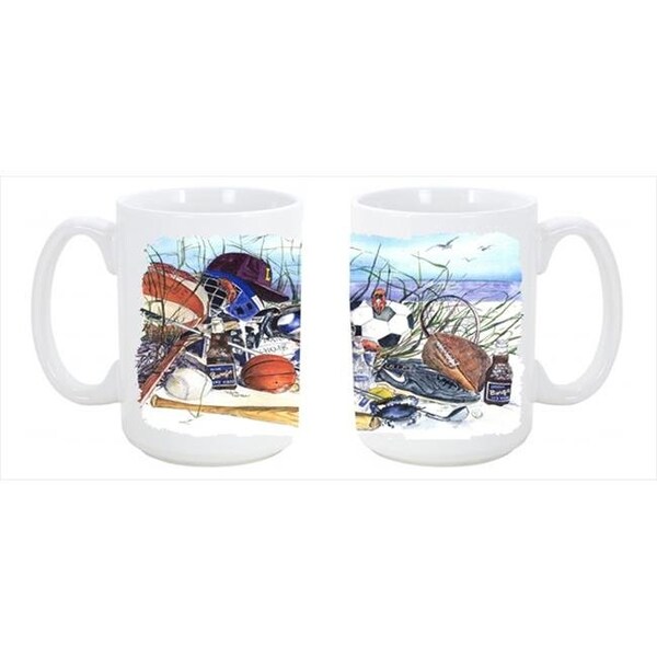Carolines Treasures Carolines Treasures 1011CM15 Sports on the Beach Dishwasher Safe Microwavable Ceramic Coffee Mug - 1011CM15