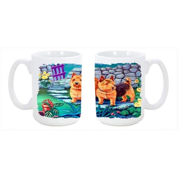 Carolines Treasures Norwich Terrier Dishwasher Safe Microwavable Ceramic Coffee Mug 15 oz. - 7520CM15