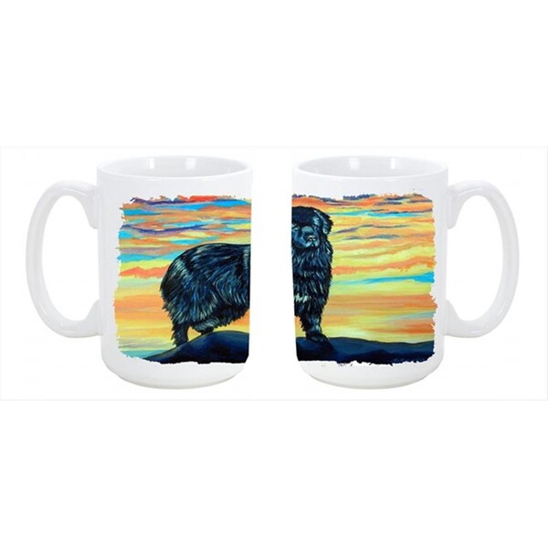 Carolines Treasures Newfoundland Dishwasher Safe Microwavable Ceramic Coffee Mug 15 oz. - 7518CM15