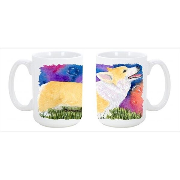 Carolines Treasures Carolines Treasures SS8751CM15 Corgi Dishwasher Safe Microwavable Ceramic Coffee Mug 15 oz. - SS8751CM15