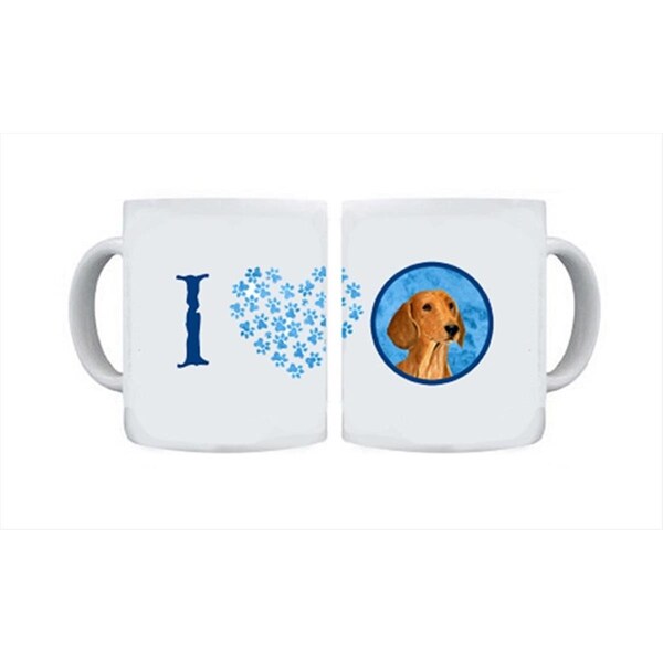 Carolines Treasures 15 oz. Dachshund Dishwasher Safe Microwavable Ceramic Coffee Mug - SS4763-BU-CM15