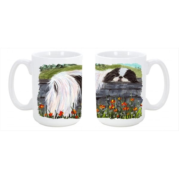Carolines Treasures Japanese Chin Dishwasher Safe Microwavable Ceramic Coffee Mug 15 oz. - SS8030CM15