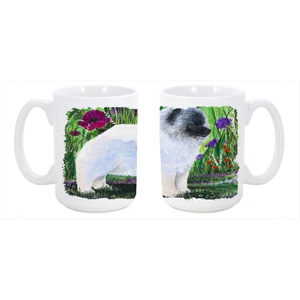 Carolines Treasures Keeshond Dishwasher Safe Microwavable Ceramic Coffee Mug 15 oz. - SS8424CM15