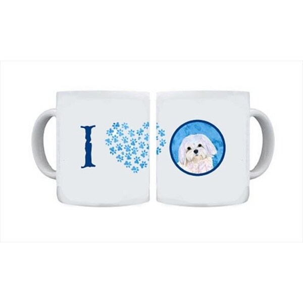 Carolines Treasures Carolines Treasures SS4758-BU-CM15 15 oz. Maltese Dishwasher Safe Microwavable Ceramic Coffee Mug - SS4758-BU-CM15