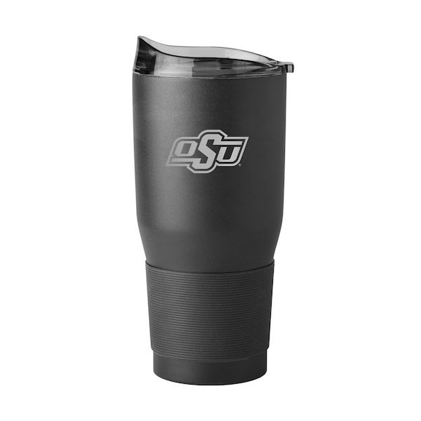 Logo Brands Oklahoma State 30oz Etch Powder Coat Tumbler - 193-S30PT-BLK-9