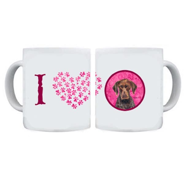 Carolines Treasures 15 oz. German Shorthaired Pointer Dishwasher Safe Microwavable Ceramic Coffee Mug - SC9117PK-CM15