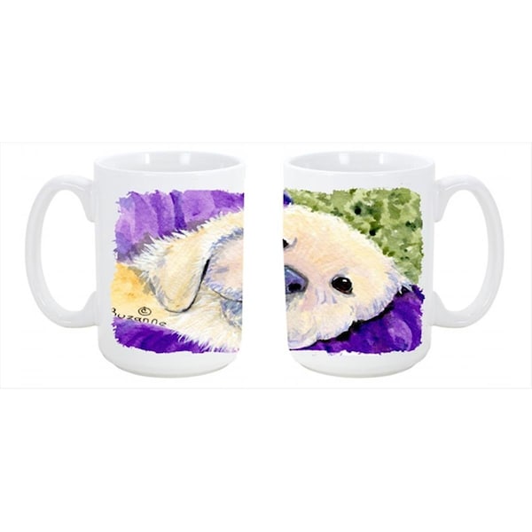 Carolines Treasures Golden Retriever Dishwasher Safe Microwavable Ceramic Coffee Mug 15 oz. - SS8715CM15
