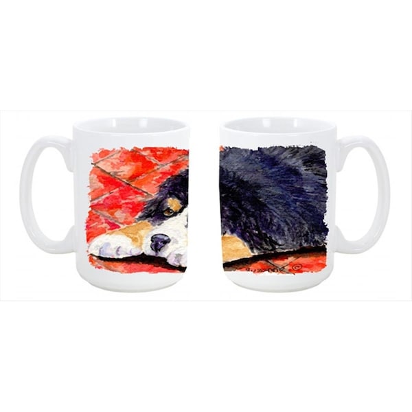 Carolines Treasures Bernese Mountain Dog Dishwasher Safe Microwavable Ceramic Coffee Mug 15 oz. - SS8842CM15