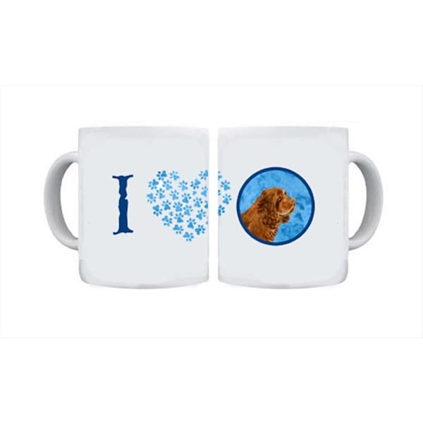 Carolines Treasures 15 oz. Sussex Spaniel Dishwasher Safe Microwavable Ceramic Coffee Mug - SS4786-BU-CM15