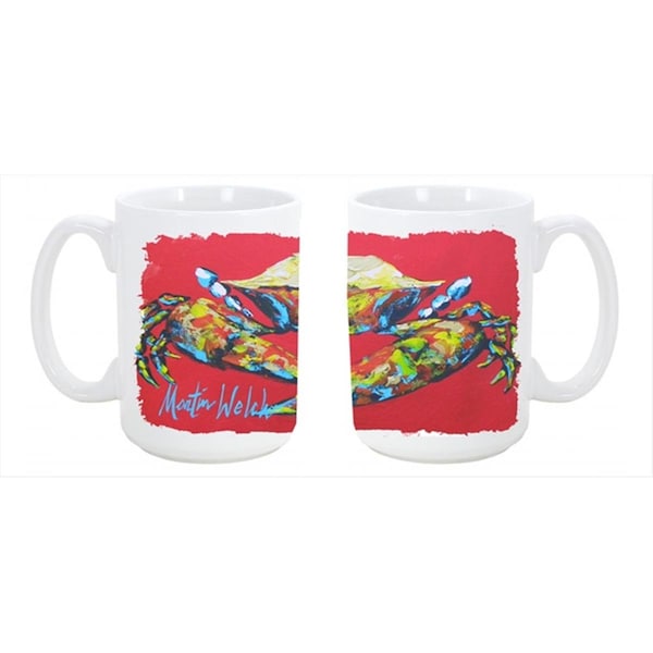 Carolines Treasures Crab Seafood One Dishwasher Safe Microwavable Ceramic Coffee Mug 15 oz. - MW1096CM15