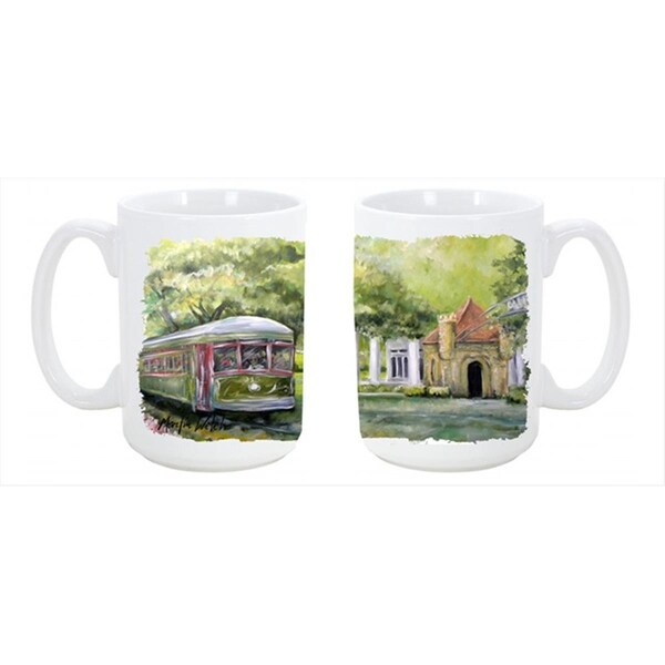 Carolines Treasures Streetcar Next Stop Audubon Park Dishwasher Safe Microwavable Ceramic Coffee Mug 15 oz. - MW1091CM15