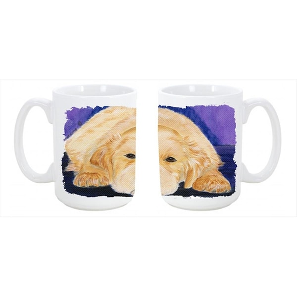 Carolines Treasures Golden Retriever Dishwasher Safe Microwavable Ceramic Coffee Mug 15 oz. - SS8212CM15