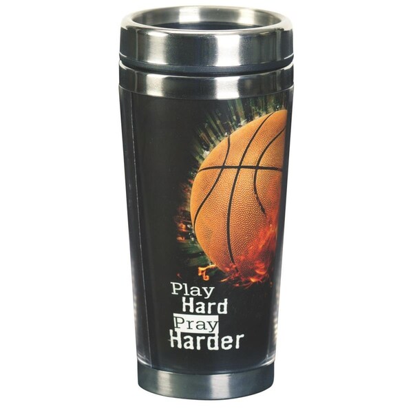 Dicksons Travel Mug Basketball Play Hard Pray - SSMUG-315
