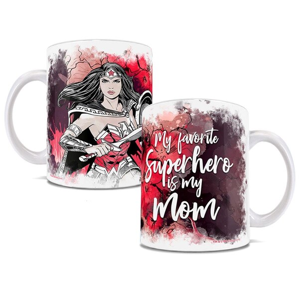 Trend Setters DC Women Mothers Day Wonder Woman Watercolor Ceramic MugWhite - WMUG977B