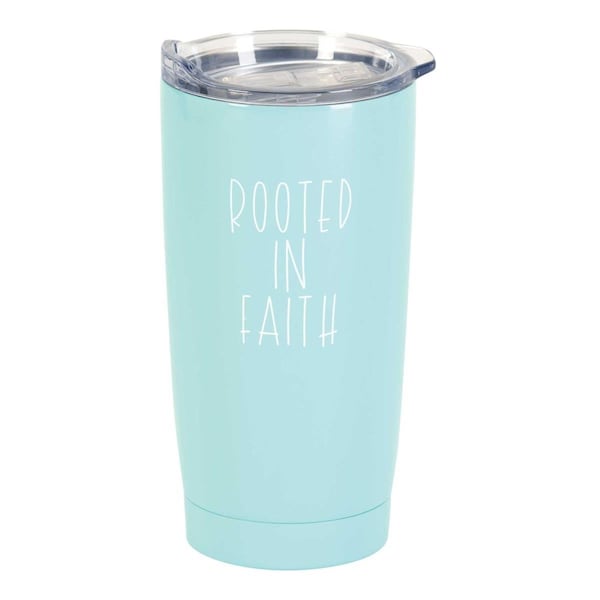 Dicksons Tumbler Rooted In Faith Flower Teal 20oz - SSTUMT-88