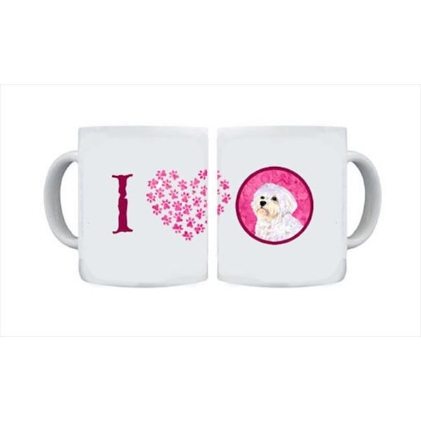 Carolines Treasures Carolines Treasures SS4757-PK-CM15 15 oz. Maltese Dishwasher Safe Microwavable Ceramic Coffee Mug - SS4757-PK-CM15