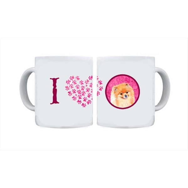 Carolines Treasures 15 oz. Pomeranian Dishwasher Safe Microwavable Ceramic Coffee Mug - LH9395PK-CM15