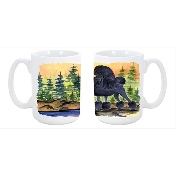 Carolines Treasures Poodle Dishwasher Safe Microwavable Ceramic Coffee Mug 15 oz. - SS8196CM15