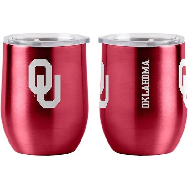 Boelter Brands Boelter 8886079877 16 oz NCAA Oklahoma Sooners Ultra Curved Beverage Alternate Travel Tumbler - 8886079877