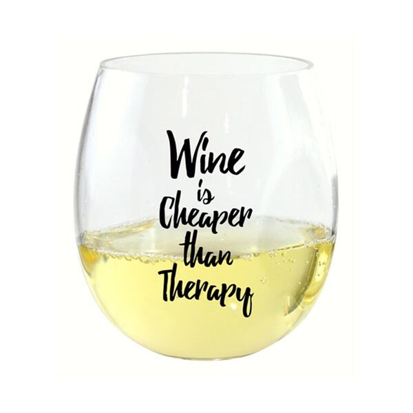 Zees Creations Zees Creations Wine is Cheaper EverDrinkware Wine Tumbler, 4PK - ED1001-W2